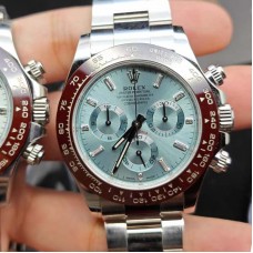Rolex Daytona Ice Blue TOP Customized Modifications SW Dial+DEEP Crystal + Wrapped White Gold (vs. Clean Factory)