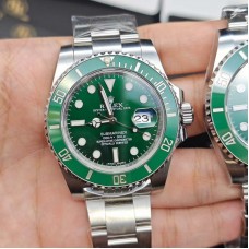 ROLEX Submariner Hulk  Real/Genuine/Original Accessories Modifications:Dial+Hands+Bezel+Crystal+Date+Crown (compare to Clean's)