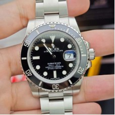 ROLEX Submariner Black  Real/Genuine/Original Accessories Modifications:Dial+Hands+Bezel+Crystal+Date+Crown