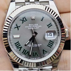 ROLEX DateJust 41 Wimbledon  Real/Genuine/Original Accessories Modifications:Dial+Hands+Crystal+Date/Base On Clean's Case+Bracelets