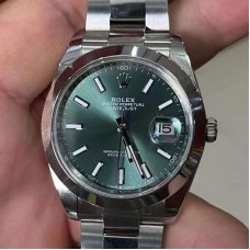 ROLEX DateJust 36 Mint Green  Real/Genuine/Original Accessories Modifications:Dial+Hands+Bezel+Crystal+Date+Crown