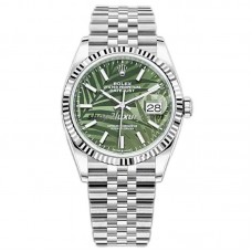 Clean Factory Rolex Datejust 36MM  126234-0047  Jubilee Palm Leaves Dial / BEST QUALITY