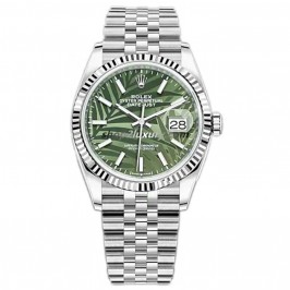 Clean Factory Rolex Datejust 36MM  126234-0047  Jubilee Palm Leaves Dial / BEST QUALITY