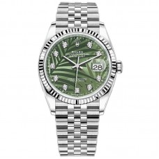 Clean Factory Rolex Datejust 36MM  126234-0055  Jubilee Palm Leaves Dial / BEST QUALITY