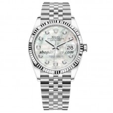 Clean Factory Rolex Datejust 36MM  126234-0019  Jubilee Mother-of-pearl Dial / BEST QUALITY