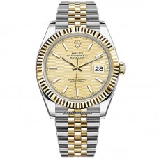 Clean Factory Rolex Datejust 41MM 126333-0022 Rolesor Yellow - Fluted / Jubilee/ Champagne - Fluted / BEST Quality 