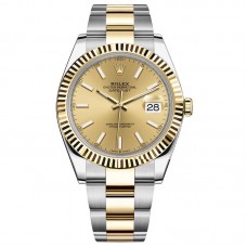 Clean Factory Rolex Datejust 41MM 126333-0009 Rolesor Yellow Fluted / Oyster / Champagne/ BEST Quality 