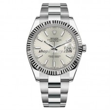 Clean Factory Rolex Datejust 41MM  126334-0003 Oyster Bracelets Silver Dial / BEST Quality 