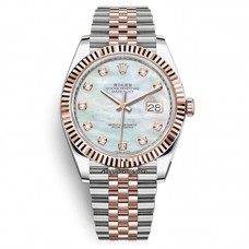 Rolex Datejust 41MM 126331-0014 Steel/RG Fluted Jubilee Diamonds Dots Clean Factory BEST Quality 