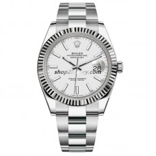 Clean Factory Rolex Datejust 41MM  126334-0009 Oyster Bracelets White Dial / BEST Quality 