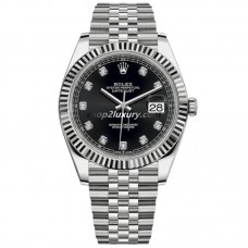 Clean Factory Rolex Datejust 41MM  126334-0012 Jubilee Black Dial / BEST Quality 