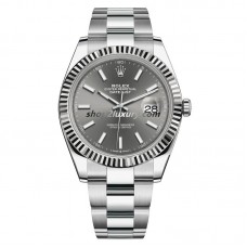 Clean Factory Rolex Datejust 41MM  126334-0013 Oyster Bracelets Gray Dial / BEST Quality 