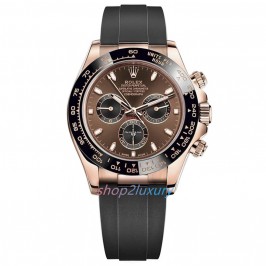 Clean Factory Rolex Daytona  116515LN-0041 RG Chocolate Dial Oyster Flex  / BEST REP ROLEX