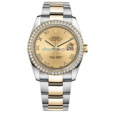 EW Factory ROLEX DATEJUST 36MM  126283RBR-Gold Dial