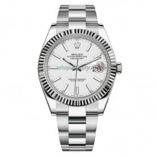 EW Factory ROLEX DATEJUST 41MM  126334-0009 White Dial Oyster Bracelets