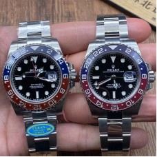 REAL VS FAKE: Rolex GMT Pesi Genuine vs. Clean Factory (Upgraded to V2 With A Bezel Closer To The Genuine)