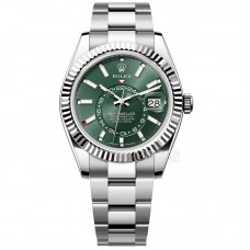 ZF Factory Rolex Sky-Dweller Green 42 Oyster Reference 336934-0001 PR 70H/Focus On The Test Quality