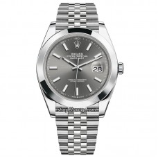 VS FACTORY  DATEJUST 41MM 126300-0008 GRAY DIAL POWER RESERVE 72 HOURS BEST QUALITY