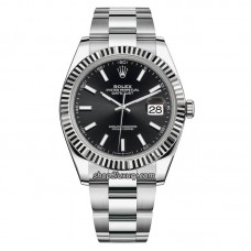 VS FACTORY  DATEJUST 41MM 126334-0017 OYSTER BLACK DIAL POWER RESERVE 72 HOURS BEST QUALITY