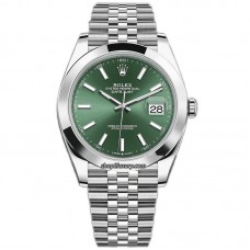 VS FACTORY DATEJUST MINT GREEN 41MM  JUBILEE 126300-0020 / POWER RESERVE 72 HOURS BEST QUALITY