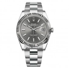 VS FACTORY  DATEJUST 41MM 126334-0013 GRAY DIAL POWER RESERVE 72 HOURS BEST QUALITY