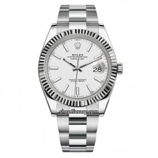 VS FACTORY  DATEJUST 41MM 126334-0009 WHITE DIAL POWER RESERVE 72 HOURS BEST QUALITY