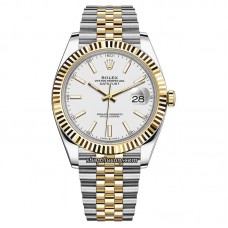 VS FACTORY  DATEJUST 41MM 126333-0016 S/G WHITE DIAL POWER RESERVE 72 HOURS BEST QUALITY