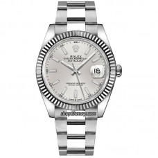 VS FACTORY  DATEJUST 41MM 126334-0003 SILVER DIAL POWER RESERVE 72 HOURS BEST QUALITY