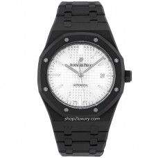 ZF Factory Royal Oak DLC Plating Frosted Black White Dial /Focus On Best Rep